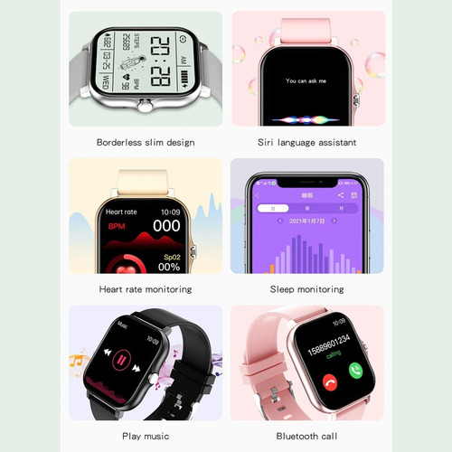Nuevo Reloj Inteligente De Aluminio Hd Q13 Magnético