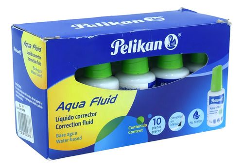 Corrector Liquido Blanco 10 Botes De 20 Ml C/u Pelikan