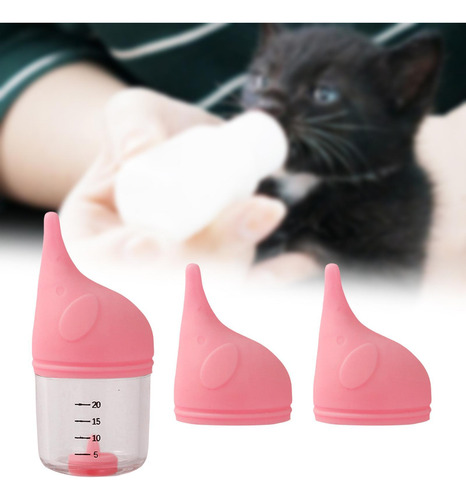 Kit De Alimentación Con Biberón Para Gatitos, Rosa