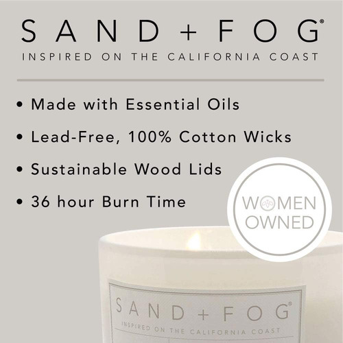 Sand + Fog Scented Vandle - California Beach House - Aromas