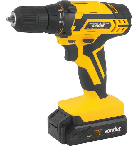 Parafusadeira Furadeira Pfv012 Vonder Sem Fio Bateria de 1.3Ah + ...