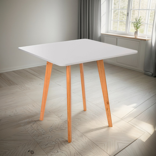 Mesa Jantar Wood Leda 80cm Quadrada Madeira Mdf Tx Hf