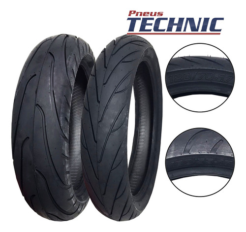 Par Pneu Stroker Diant 120/70-17 Tras 180/55-18 Hornet 600