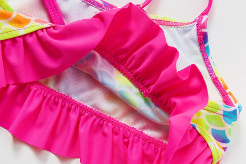 Traje De Baño Con Escamas De Pez Para Niñas, Traje De Baño S