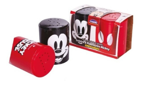 Saleiro E Pimenteiro Modelo Disney Mickey Mouse 2 Unidades