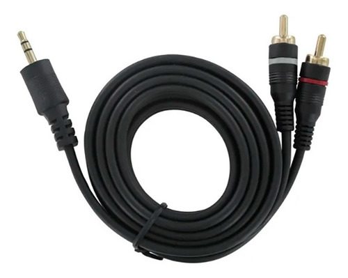 Cable Audio 2x1 1 Plug Stereo 3.5mm A 2 Rca Stereo Macho