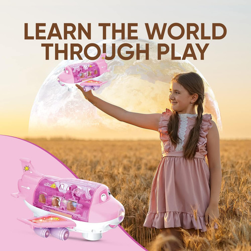 Juguetes Toysery Airplane Para Niños, Bump And Go Action,...