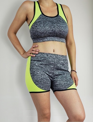 Conjunto Deportivo Mujer Algodón. Short Y Peto. Running. 084