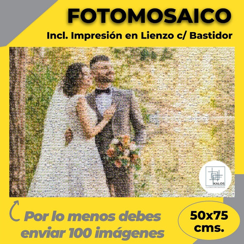 Fotomosaico Impreso En Canva 50x75cm