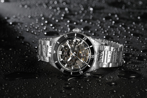 Reloj De Pulsera Minber Hombre M9167g-2-1 Automático Correa Silver/black