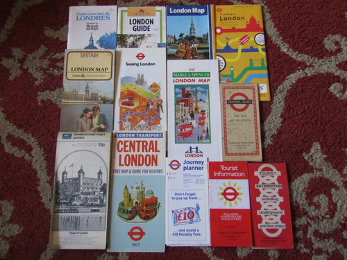 Coleccion  De 12 Antiguas Guías De Londres, Años 60,70 Y 80.