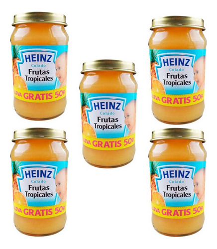 Compota Heinz Frutas Tropicales 186gr Pack 5und