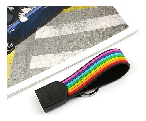 Cn Capa Para Chave De Carro Com Corda Arco-íris Para Cooper
