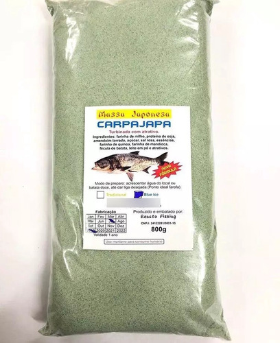 Massa Carpajapa Turbinada C/ Atrativo  800g - Massa Japonesa