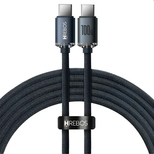Cabo Carregador Celular Usb C Tipo C 2 Metros 100w Turbo Pro Prateado