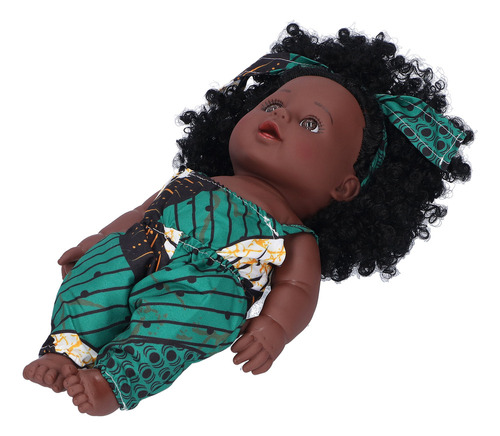 Muñecas De 30 Cm Para Bebé Africana, Piel Negra, Pelo Rizado