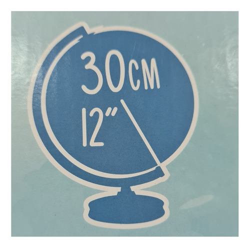 Globo Terráqueo Elbrus Celeste 30cm Gloter Base Madera