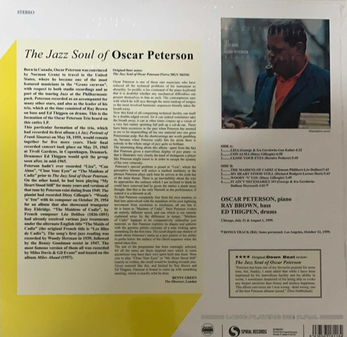 Oscar Peterson Thejazz Soul Of Ed.limit.sel. Luxe Novo Lp