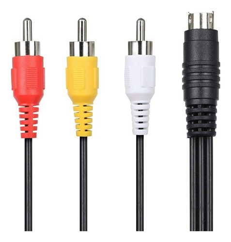 Cable S-video De 7 Pines A 3 Rca Trautech De 1.80 Metros