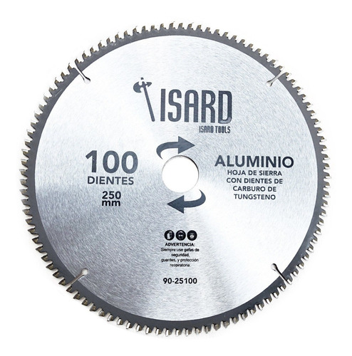 Hoja De Sierra Circular Para Aluminio 250 Mm 100 Dpp Isard