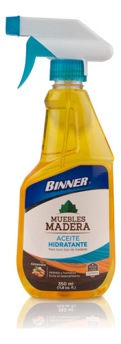 Aceite Hidratante Binner Para Muebles Madera Almendra 350ml