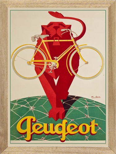 Bicicletas Peugeot Publicidad Cuadro Poster Cartel  H252