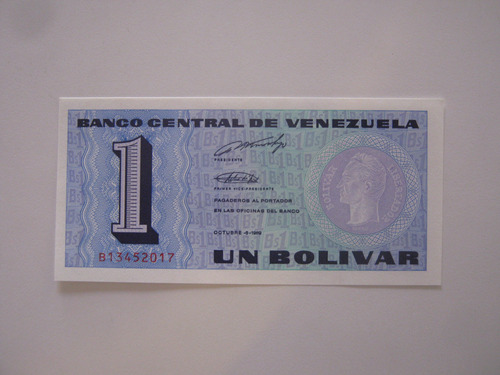 Venezuela 1 Bolívar 1989 