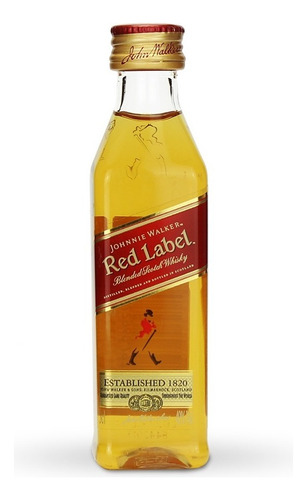 Miniatura Whisky Johnnie Walker Red Label 50ml Mini Garrafa