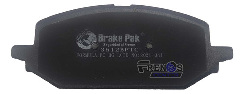 Pastilla Freno Del Brake Pak Para Chevrolet Onix Turbo