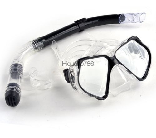 Imagen 2 de 5 de Sistema De Gafas De Snorkel Silicona Buceo Máscara Anti Nieb