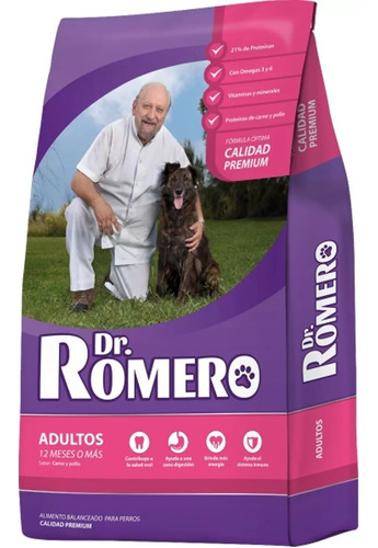 Alimento Dr. Romero para perro adulto todos los tamaños sabor mix en bolsa de 2.7 kg