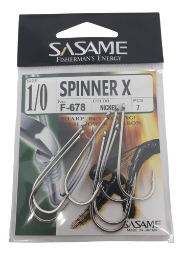 Anzuelo Sasame Spinner F-678 N 1/0 X7u Japon Pesca