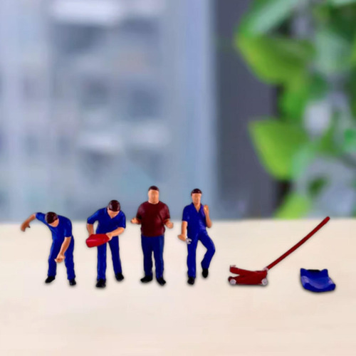 Figuras De Diorama En Miniatura, Modelo De La Resina Azul