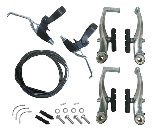 Freno Bicicleta Mtb Bmx V-brake Aluminio Kit Completo