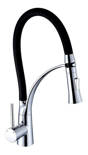 Grifo de cocina monocomando Aqualía Stuttgart AQ591211 Cromo/Negro Brillante
