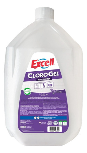 Cloro Gel Antisarro 5 L Aroma Lavanda Excell