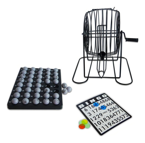Jogo De Bingo Globo Metal Profissional Completo + Cartelas