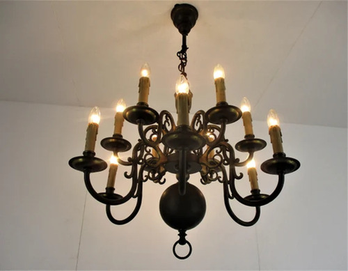 Portalampara E14 Mignon Vintage Vela Derramada Ideal Arañas Beige