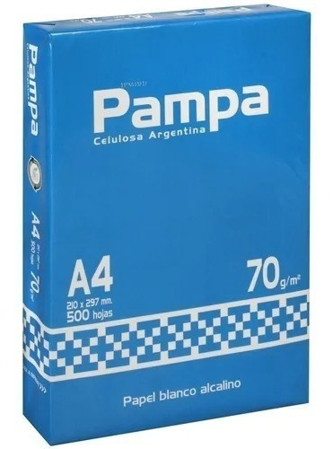 Imagen 1 de 3 de Resma Pampa A4 70 G Papel Blanco 500 Hojas