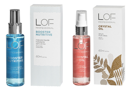 Kit Lof Máscara Booster Nutritive 60ml + Crystal Oil 60ml