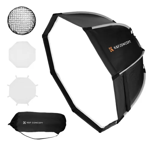 Softbox Octogonal 55cm Con Grid Y Montura Bowens K&f Concept