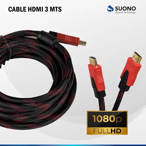 Cable Hdmi 10 Metros Mallado 1080p Full Hd Tv Doble Filtro