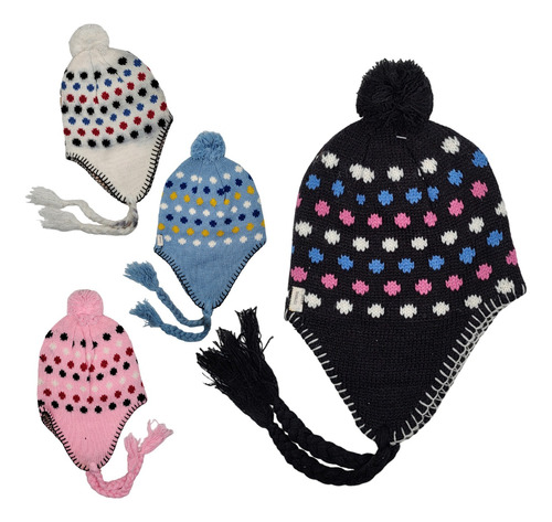 Combo Gorros Infantil 6 Unidades Invierno Promoción 1425