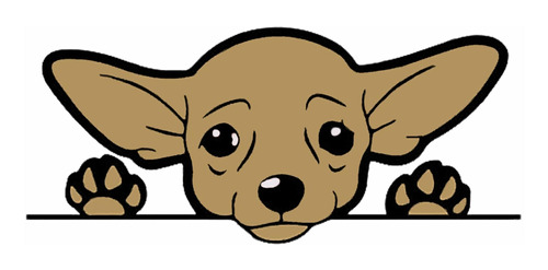 Lindo Pvc Adhesivo Para Perro Chihuahua | Color| 6.5 Pulgada