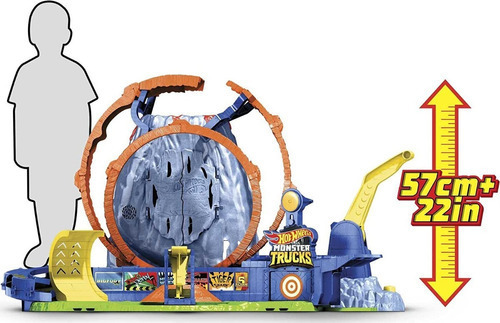 Imagen 1 de 7 de Hot Wheels® Monster Trucks T-rex Volcano Arena Pista