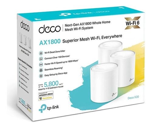 Deco X20 Pack De 3 Mesh Tp Link Ax1800 Wifi Gigabit