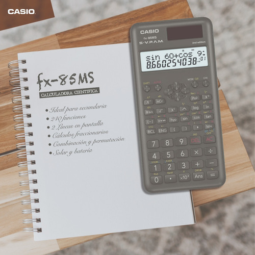 Imagen 5 de 7 de 10 Calculadoras Casio Cientificas Fx-85ms 240func Secundaria