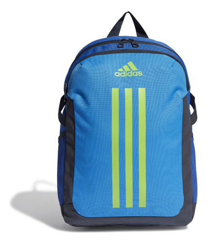 Mochila infantil juvenil Adidas Power Bp Color Team Royal Blue/Legend Ink/Bright Royal/Lucid Lime com design de tecido liso