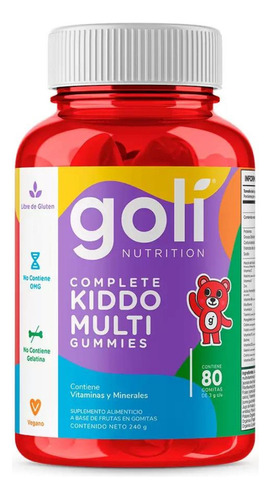 Golí Kids Multivitamínico Completo Para Niños 80 Gomitas Sfn