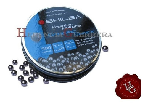 Imagen 4 de 7 de Balines Shilba Spheric Shock 4.5mm X500 9 Grain Aire Compr